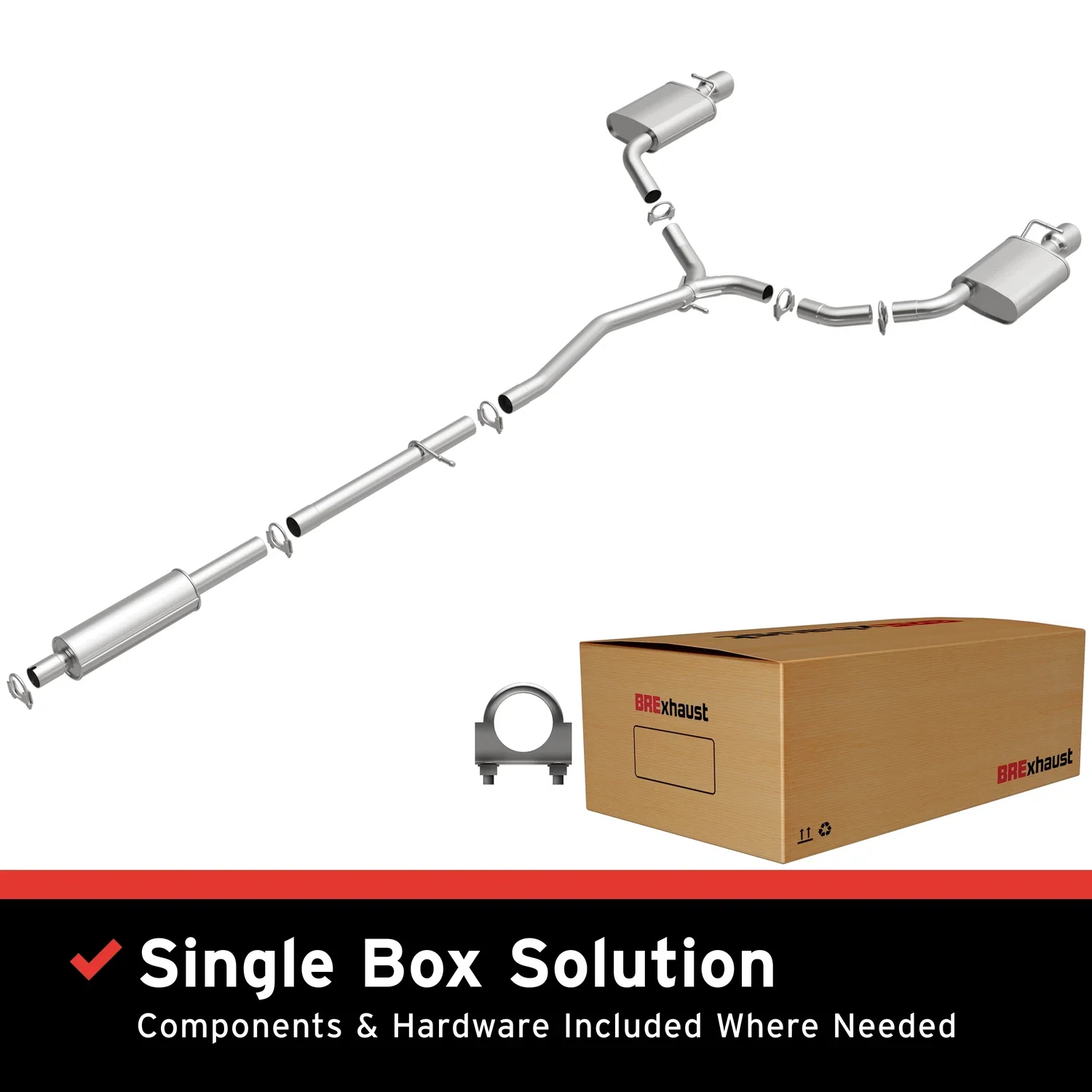 Fits 2016-2019 Ford Explorer 3.5L Direct-Fit Replacement Exhaust System